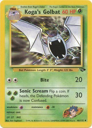 Koga's Golbat 046/132  - Unlimited Gym Challenge - Uncommon