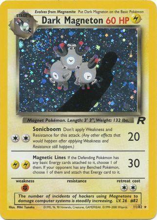 Dark Magneton (11) (11) 011/82  - Unlimited Holofoil Team Rocket - Holo Rare
