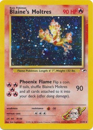 Blaine's Moltres 001/132  - Unlimited Holofoil Gym Heroes - Holo Rare