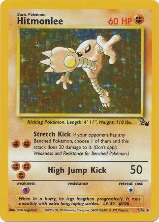 Hitmonlee (7) (7) 007/62  - Unlimited Holofoil Fossil - Holo Rare