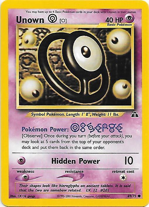 Unown [O] 069/75  - Unlimited Neo Discovery - Common