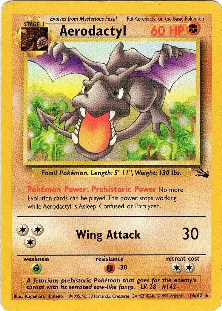 Aerodactyl (16) (16) 016/62  - Unlimited Fossil - Rare