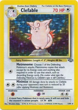 Clefable (1) (1) 001/64  - Unlimited Holofoil Jungle - Holo Rare