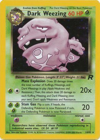 Dark Weezing (14) (14) 014/82  - Unlimited Holofoil Team Rocket - Holo Rare