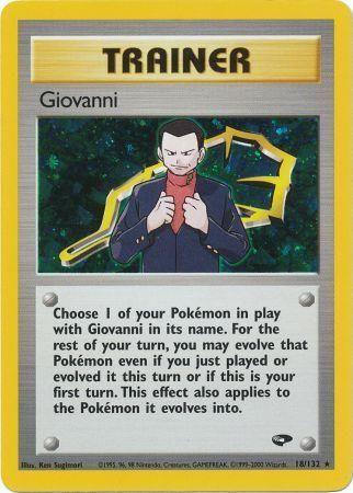 Giovanni (18) (18) 018/132  - Unlimited Holofoil Gym Challenge - Holo Rare