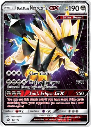Dusk Mane Necrozma GX SM102  - Holofoil SM Promos - Promo