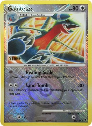 Gabite (Championship Promo) [Staff] 059/147  - Reverse Holofoil League & Championship Cards - Promo
