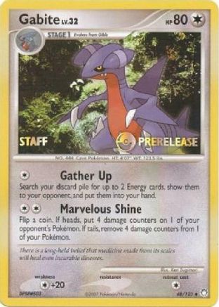 Gabite (Prerelease) [Staff] 048/124  Diamond and Pearl Promos - Promo