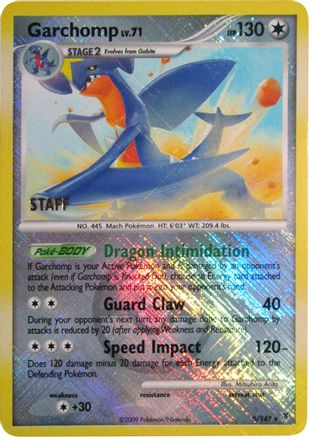 Garchomp (Championship Promo) [Staff] 005/147  - Reverse Holofoil League & Championship Cards - Promo