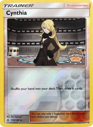 Cynthia (Regional Championships) 119/156  - Reverse Holofoil League & Championship Cards - Promo