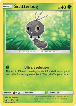 Scatterbug (6) (6) 006  - Reverse Holofoil SM  Forbidden Light - Common