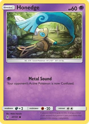 Honedge (47) (47) 047  - Reverse Holofoil SM  Forbidden Light - Common