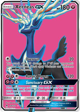 Xerneas GX (Full Art) 126  - Holofoil SM  Forbidden Light - Ultra Rare