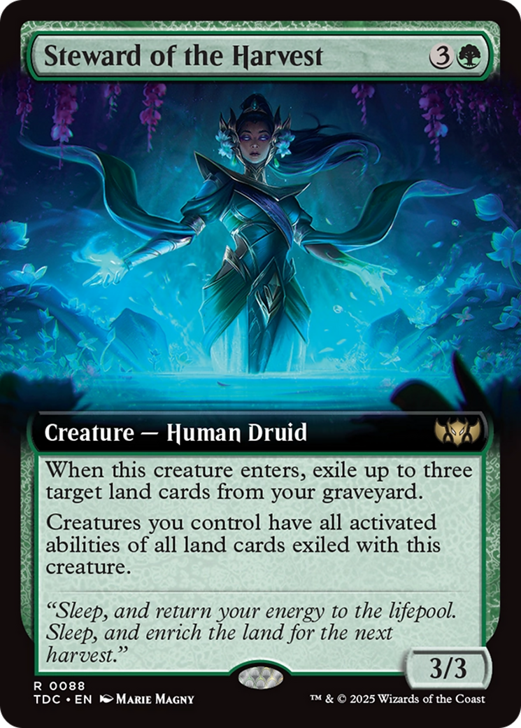 Steward of the Harvest (Extended Art) (TDC-088) - Commander: Tarkir: Dragonstorm: (Extended Art)