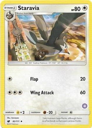 Staravia (4) 082  SM Trainer Kit Alolan Sandslash & Alolan Ninetales - Uncommon