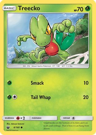Treecko (8) (8) 008/168  - Reverse Holofoil SM  Celestial Storm - Common