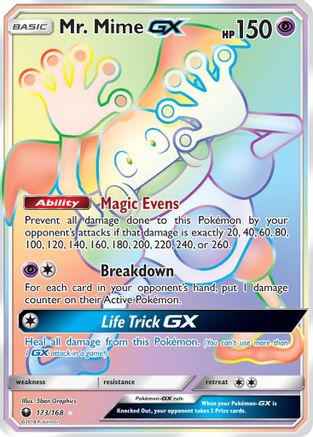 Mr. Mime GX (Secret) 173  - Holofoil SM  Celestial Storm - Secret Rare