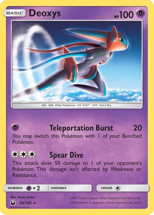 Deoxys (69) (69) 069/168  - Reverse Holofoil SM  Celestial Storm - Rare