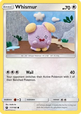 Whismur (117) (117) 117/168  - Reverse Holofoil SM  Celestial Storm - Common