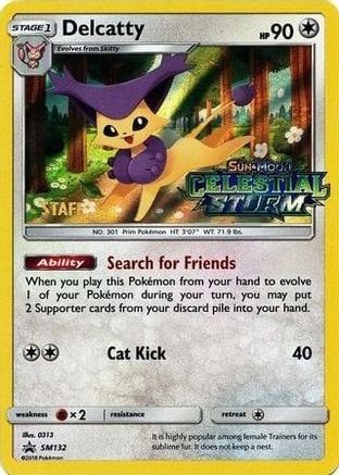 Delcatty (Prerelease) [Staff] SM132  - Holofoil SM Promos - Promo