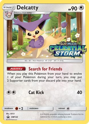 Delcatty (Prerelease) SM132  - Holofoil SM Promos - Promo
