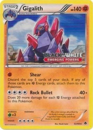 Gigalith (Prerelease) 053/98  - Holofoil Black and White Promos - Promo