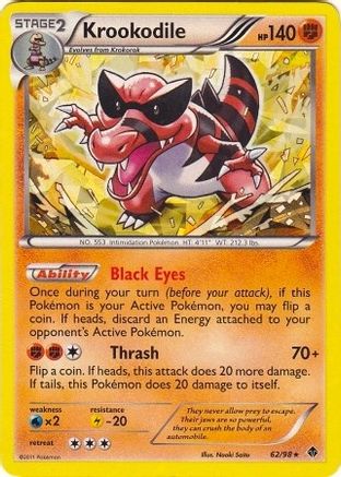 Krookodile (BW Emerging Powers) 062/098  - Holofoil Deck Exclusives - Holo Rare