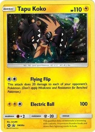 Tapu Koko SM30a  - Holofoil Alternate Art Promos - Promo