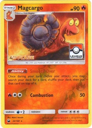 Magcargo (League Challenge) [4th Place] 024/168  - Reverse Holofoil League & Championship Cards - Promo