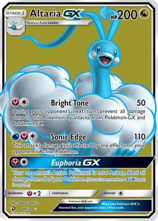 Altaria GX (Full Art) 068  - Holofoil Dragon Majesty - Ultra Rare