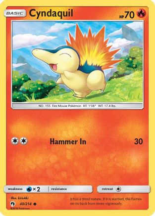 Cyndaquil (40) (40) 040/214  SM  Lost Thunder - Common