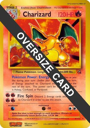 Charizard (CoroCoro Promo) 004/102  - Holofoil Jumbo Cards - Promo