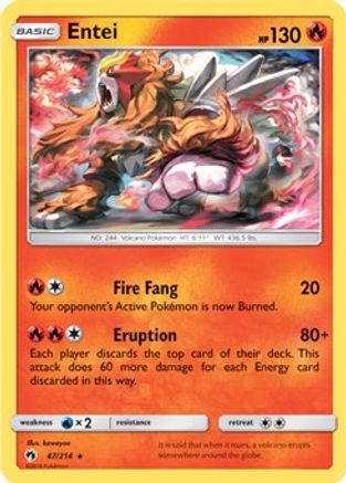 Entei (SM Lost Thunder) 047/214  - Holofoil Deck Exclusives - Holo Rare