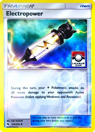 Electropower (League Cup) 172/214  - Reverse Holofoil League & Championship Cards - Promo