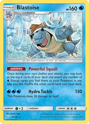 Blastoise 025/181  SM  Team Up - Rare