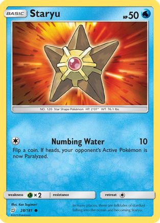 Staryu 028  SM  Team Up - Common