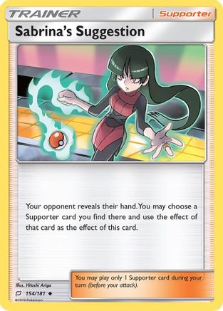 Sabrina's Suggestion 154/181  SM  Team Up - Uncommon