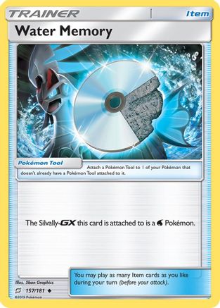 Water Memory 157  - Reverse Holofoil SM  Team Up - Uncommon