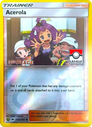 Acerola (League Challenge) [3rd Place] 112a/147  - Reverse Holofoil League & Championship Cards - Promo
