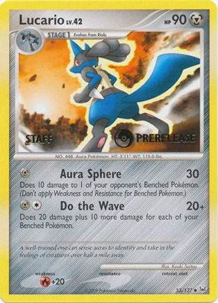 Lucario (Prerelease) [Staff] 053/127  Diamond and Pearl Promos - Promo