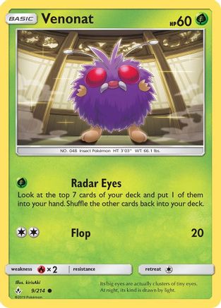 Venonat (9) (9) 009/214  SM  Unbroken Bonds - Common