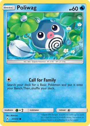 Poliwag (37) (37) 037/214  SM  Unbroken Bonds - Common
