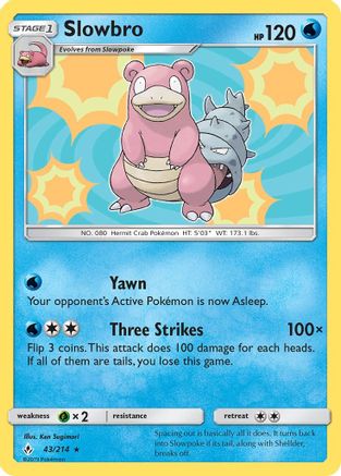 Slowbro 043/214  - Holofoil SM  Unbroken Bonds - Holo Rare