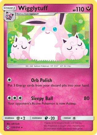 Wigglytuff 135/214  SM  Unbroken Bonds - Rare