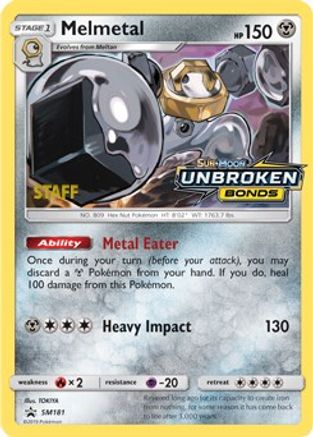 Melmetal (Prerelease) [Staff] SM181  - Holofoil SM Promos - Promo