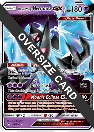 Dawn Wings Necrozma GX (Ultra Prism) 063/156  - Holofoil Jumbo Cards - Promo