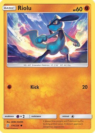 Riolu (116) (116) 116/236  SM  Unified Minds - Common