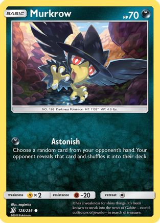 Murkrow (128) (128) 128/236  - Reverse Holofoil SM  Unified Minds - Common