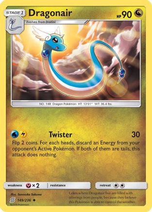 Dragonair (149) (149) 149/236  - Reverse Holofoil SM  Unified Minds - Uncommon
