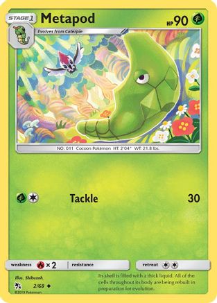 Metapod 002/68  Hidden Fates - Uncommon